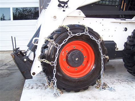 how to install snow chains on case skid steer|tire chains for skid steer.